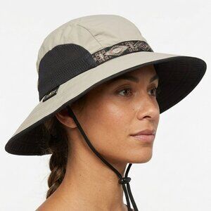 Vintage Sunday Afternoons Hiking Wide Brim Hat Made in USA M Khaki Black Unisex